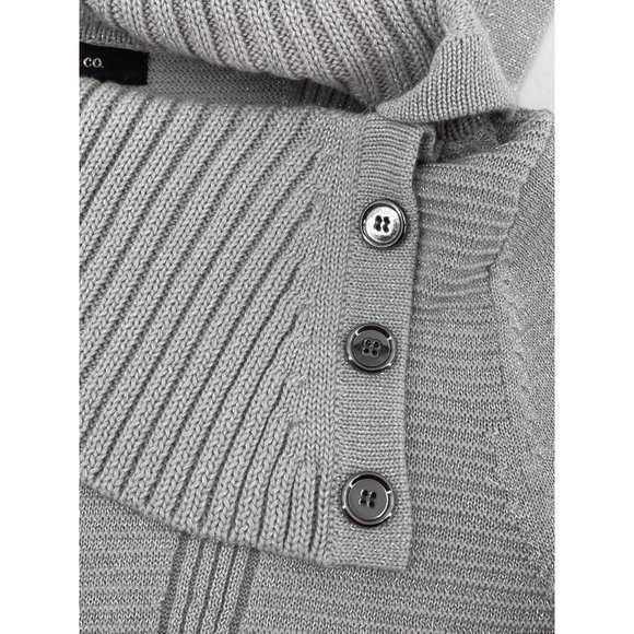 Style & Co. Women's Gray Knit Long Sleeve Collared Tunic Sweater Size Medium - Picture 7 of 10